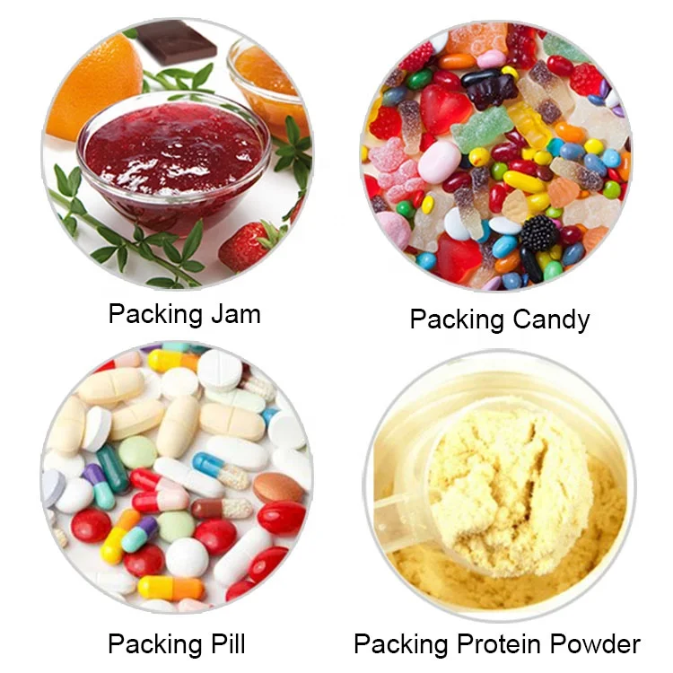 1l White Empty Cylinder Large Pickle Candy Jar Wide Mouth Plastic Jars For Food Storage Candy  Supplement Jars