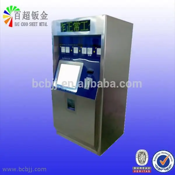 OEM Customized Stainless Steel Aluminum Sheet Metal Automatic Teller Machine Enclosure Bank ATM Metal Enclosure Bending Welding