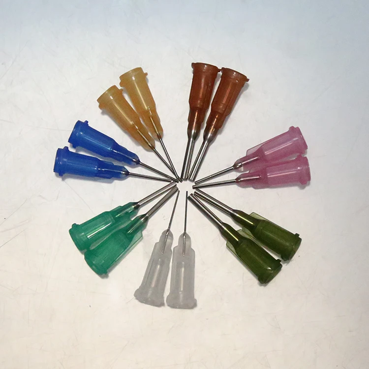 
metal syringe needle luer lock dispensing tip for glue syringe 
