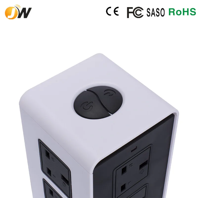 Вертикальная защита для интеллектуального зарядного устройства с 8 розетками и 4 USB-портами