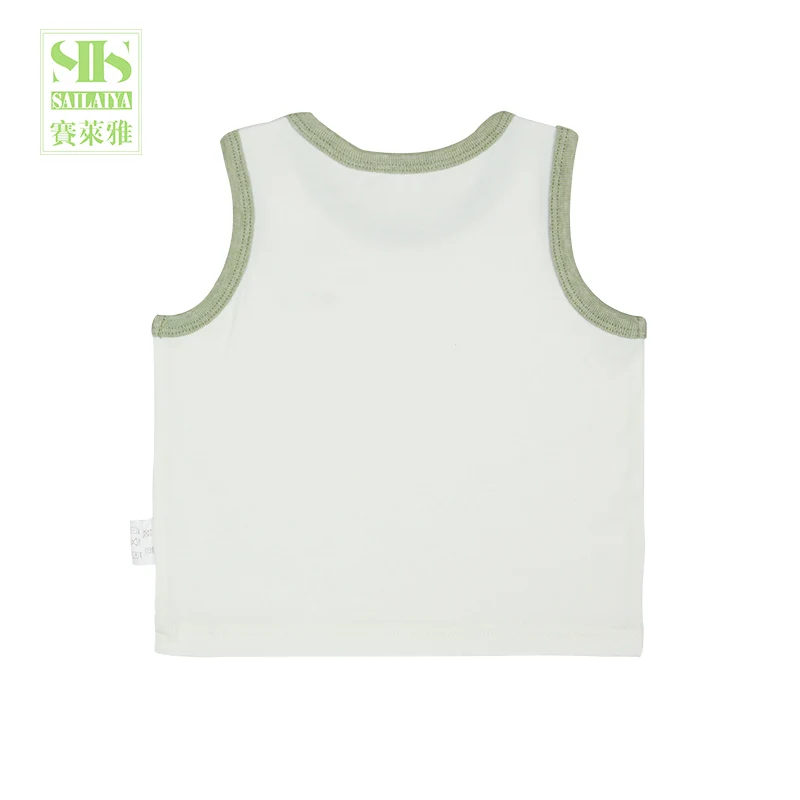 
infant toddler baby organic baby tops vests white clothes kids summer garments 