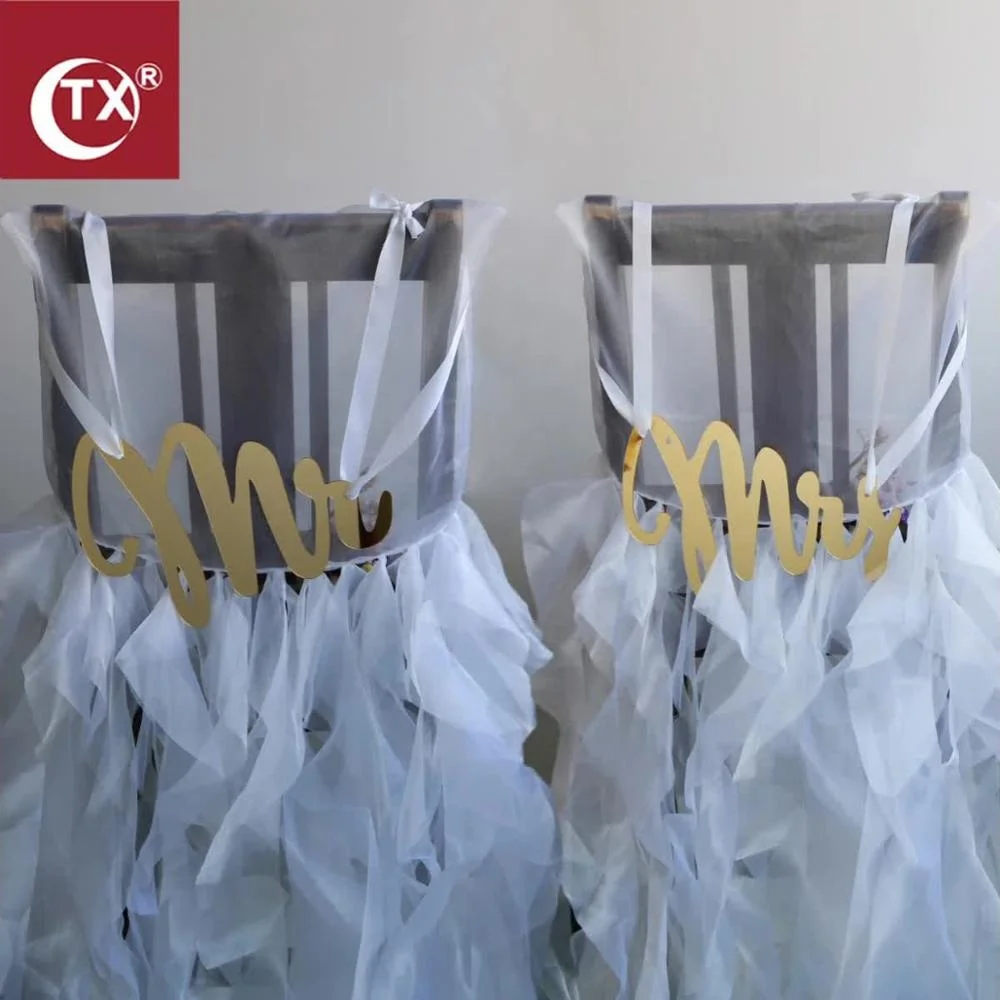 TX Personalized Bride Groom Wedding Chair Yard Store Signs For Party Suppliers