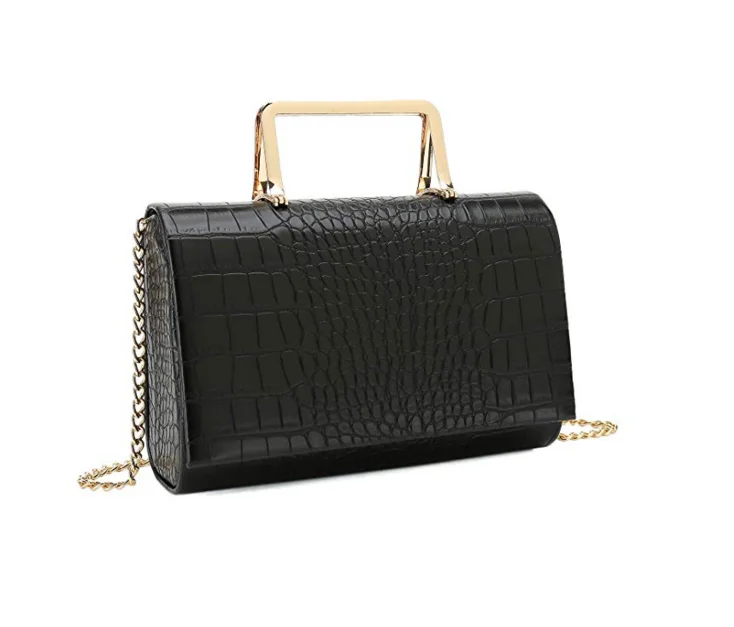 Charming Tailor Small Crocodile Print Handbag PU Cross Body Bag Croc Top Handle Satchel Women Clutch Purse