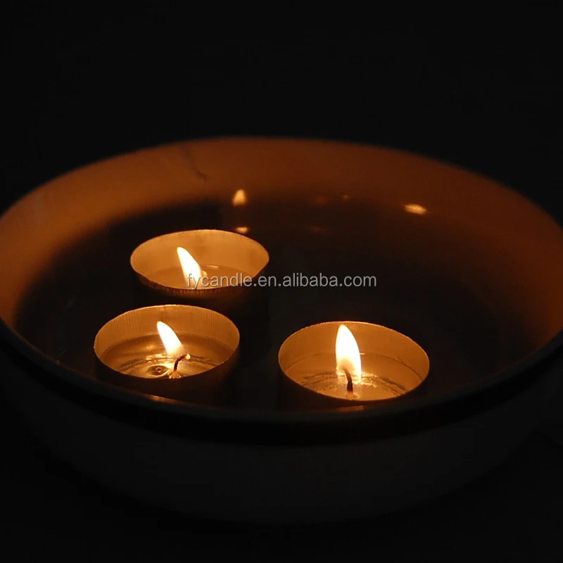 wholesale decorative unscented wax glitter tea light candle