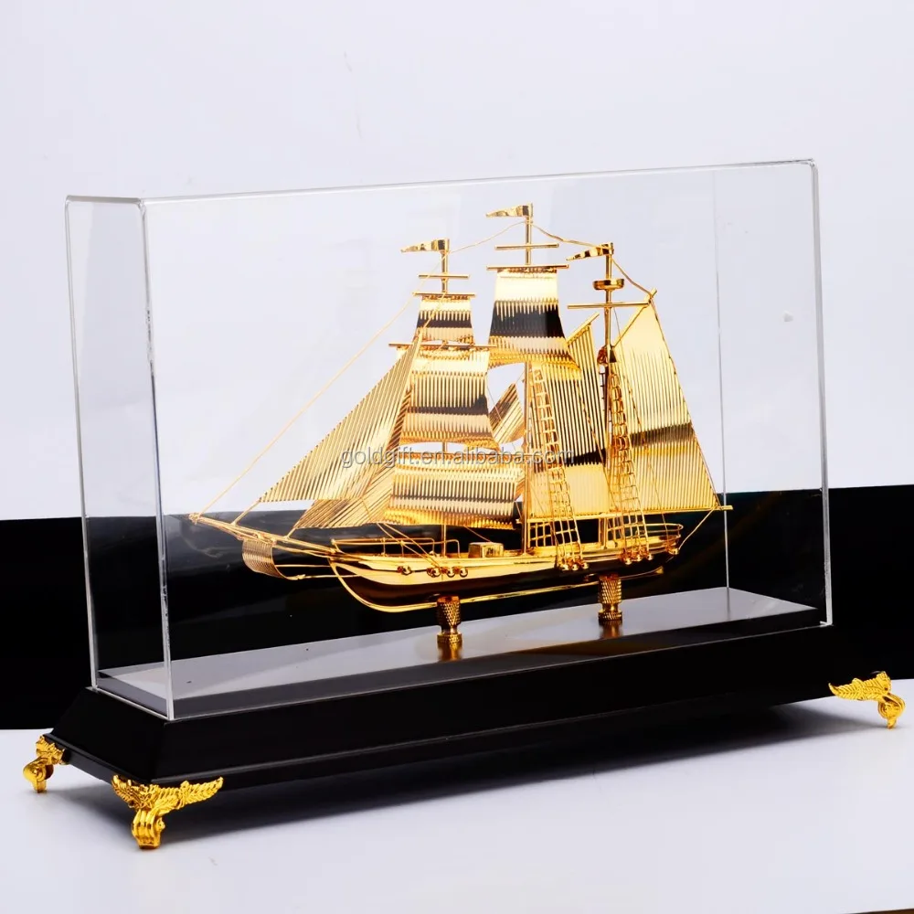Real Gold Plated With Copper High End Ship Boats