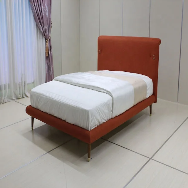 
cheap Upholstered Wooden double size bed 