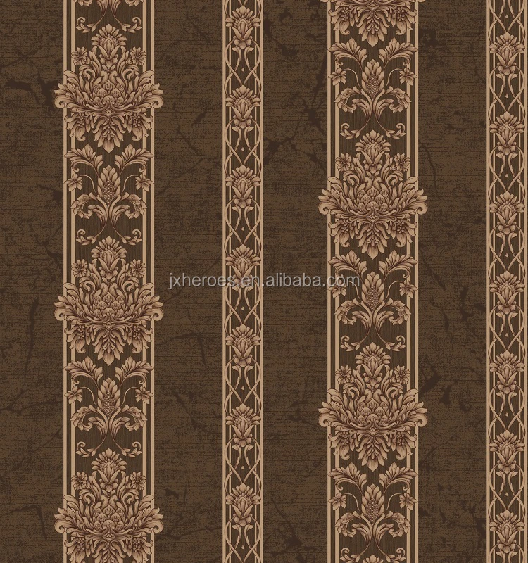 Beautiful Small Euro Flower Vertical Stripe German Wallpaper for Hotel and Bedroom