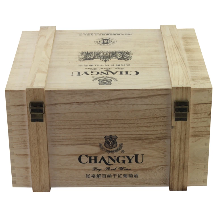 Cheap wood wine packaging boxes