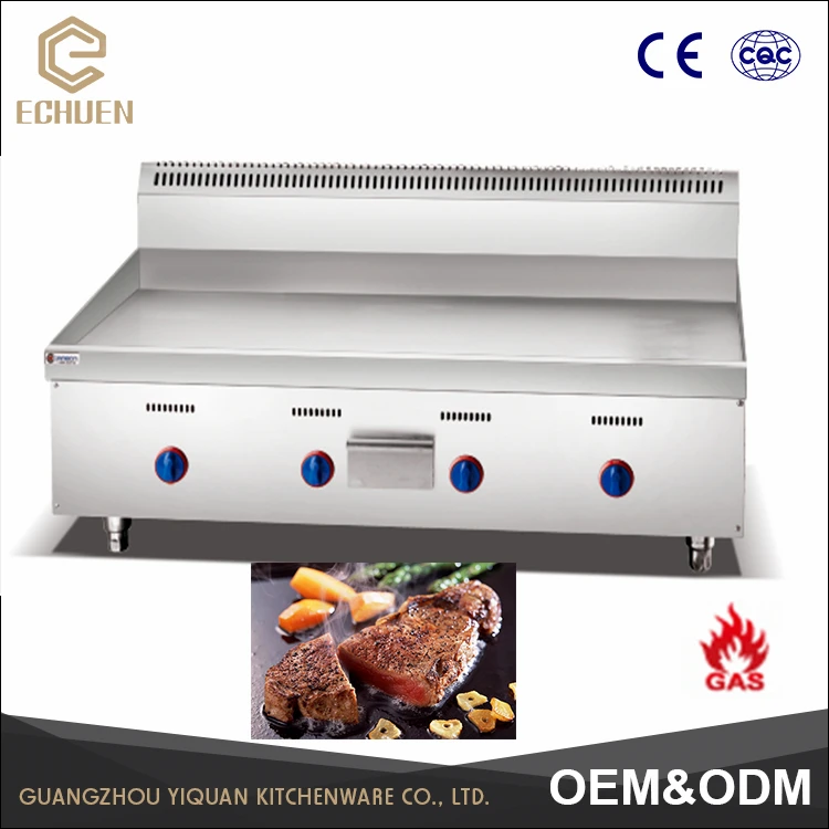 Коммерческая кухонная посуда из нержавеющей стали, столешница, гриль с лавовой скалой, газовая гриль