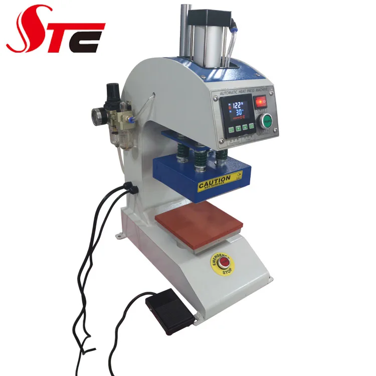 
Best quality 15*15CM automatic pneumatic t shirt logo heat press machine garment lingerie logo heat press 