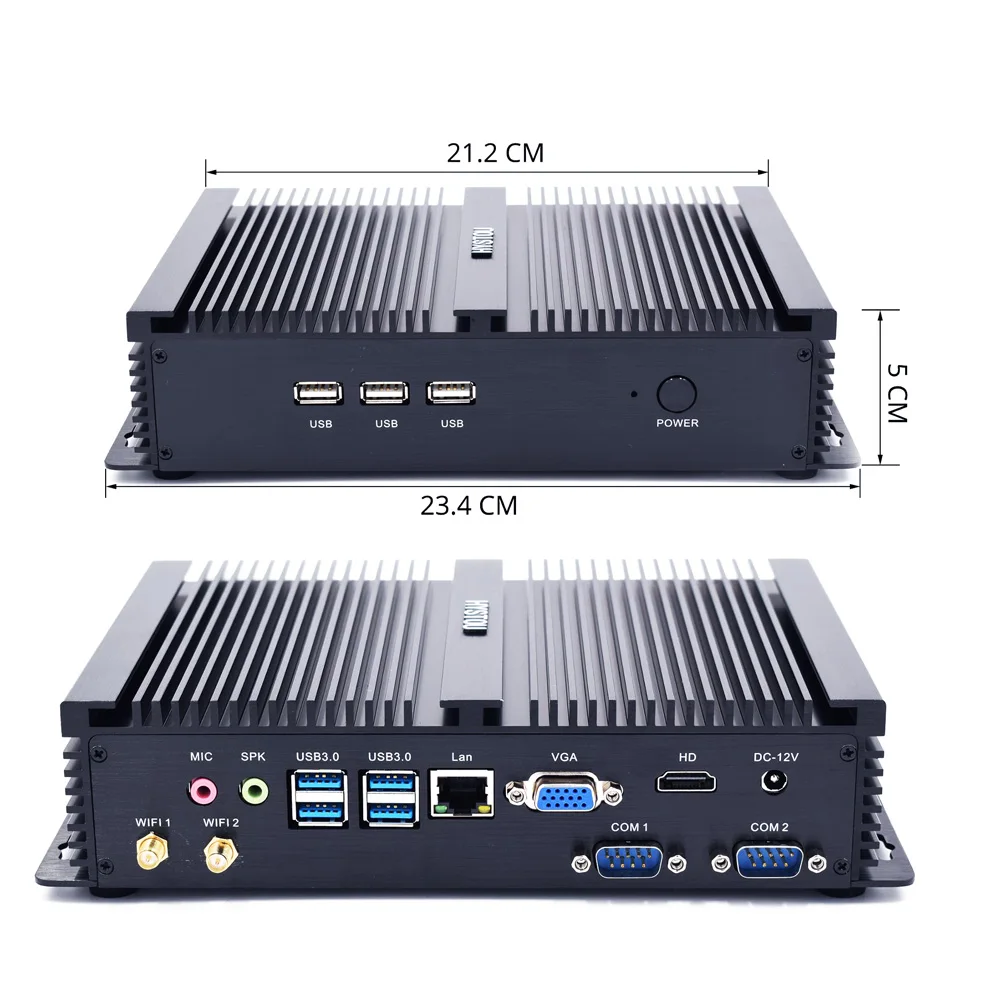 Hystou дешевый промышленный мини-ПК Core I5 7200U компьютер Sever Dual Nuc 4K Wifi двойной дисплей