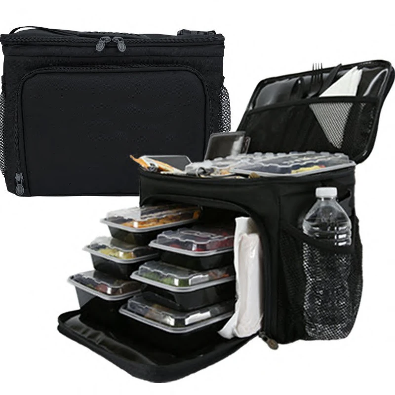 Fitness 3 Meal EXBAG Meal Prep Management Insulated Lunch Bag Cooler MADE IN CHINA w/Black w/BPAfree/microwave/dishwasher
