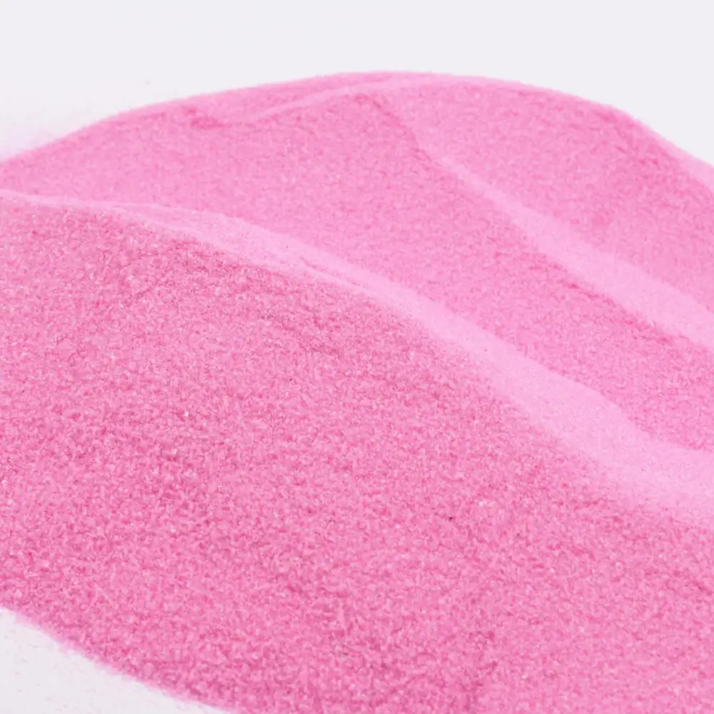 Deep pink colored sand