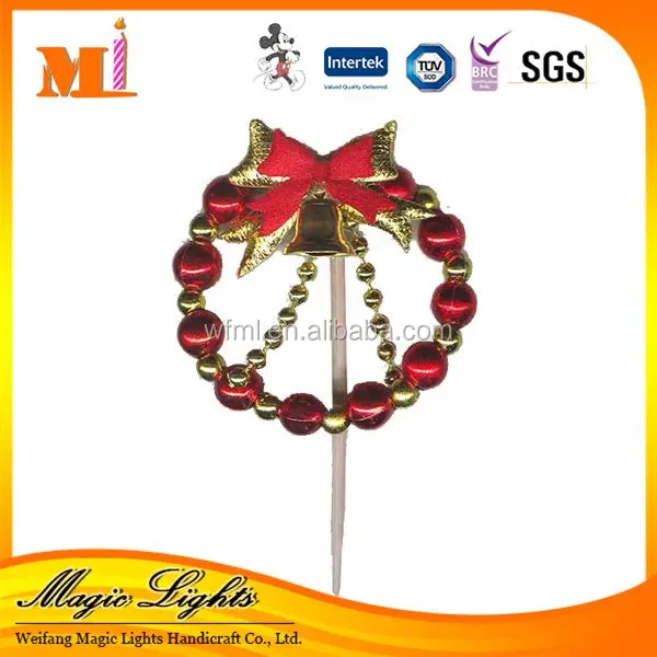 Hot Sale Personalized Plastic Christmas Ornaments Cake Decoration Birthday Candles