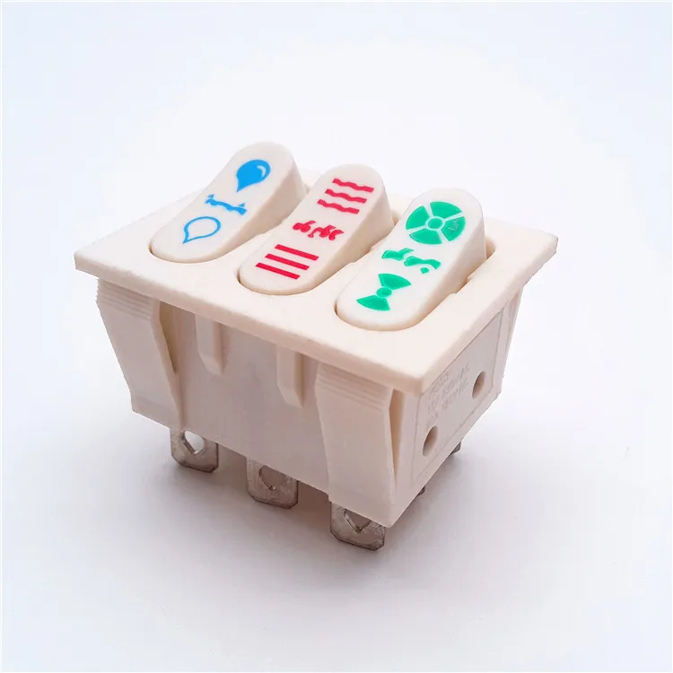 Haifei большой размер 16A 250VAC DPDT t120/55 kcd9 3 клавишный переключатель