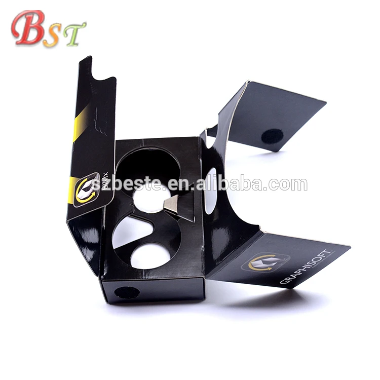 3d vr glasses virtual reality google cardboard 2.0 with 37mm&34mm biconvex lens