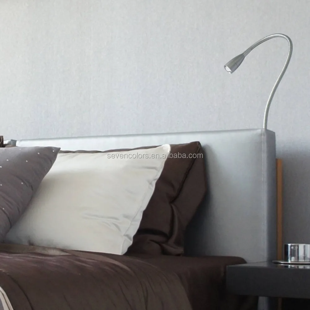 Hotel Flexible Reading Bed Light/ 1w Fexible Led Bedside Reading Lamp with Twisted Switch/ Gooseneck Led Lamp (SC-E101)