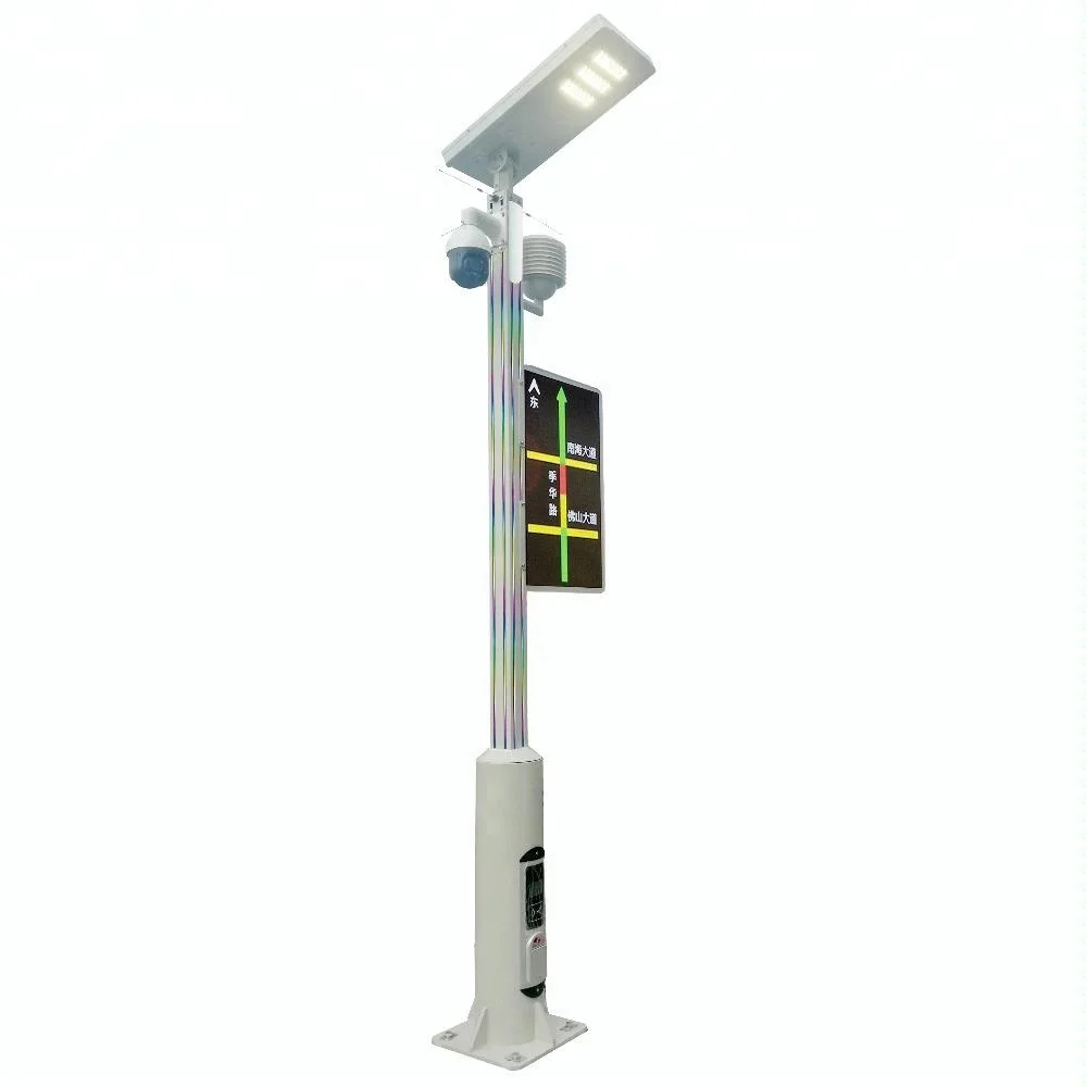 6m urban lora controller cctv traffic light custom lamp smart pole