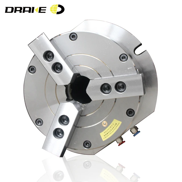 Vertical 3 soft jaws hollow pneumatic collet chucks for injection molding machines