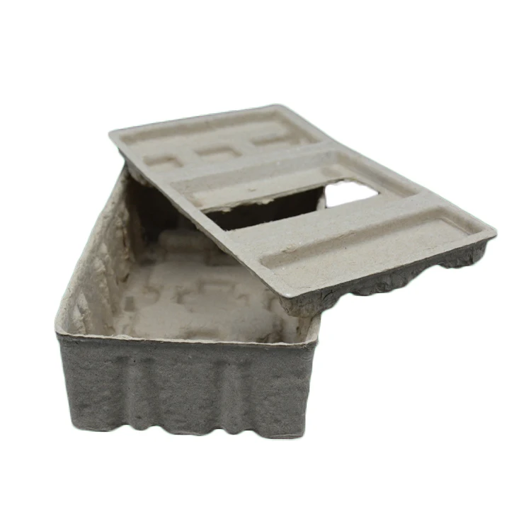 H38-Recycled Paper Pulp Box with Lid Protective Packaging
