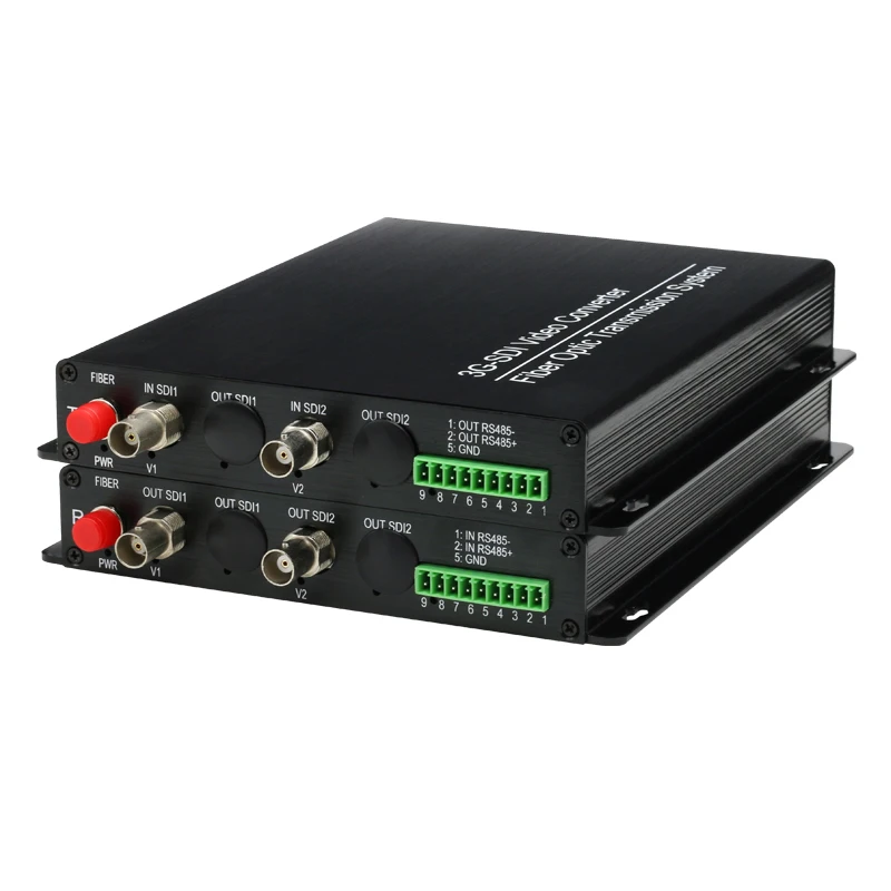 1310nm 1550nm2 Chs Bi-directional 3G-SDI Video to Fiber Converter  SC /UPC Optical connector  extender upto 40km