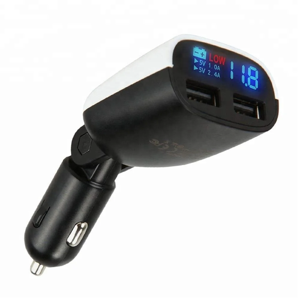 
Wholesale 2 usb port 4.8a cellphone charger with led screen 