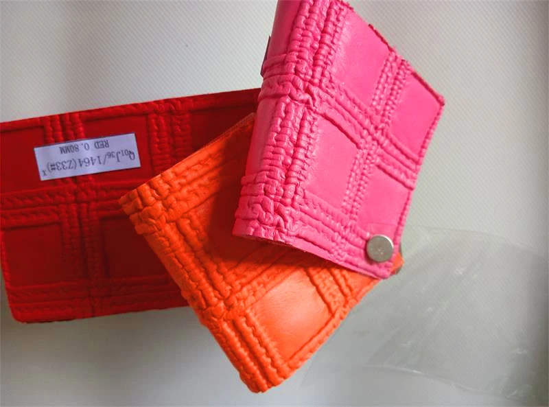 Colorful pvc leather fabric forwomen purse,handbag and bags