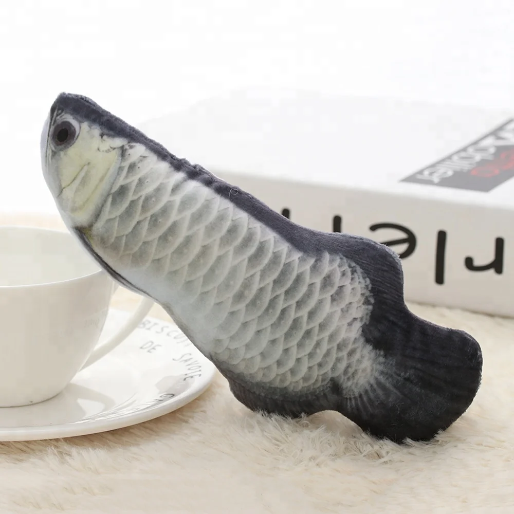 Artificial Fish Sleeping Mint Catnip Puppy Teeth Chew Plush Dog Cat Toys