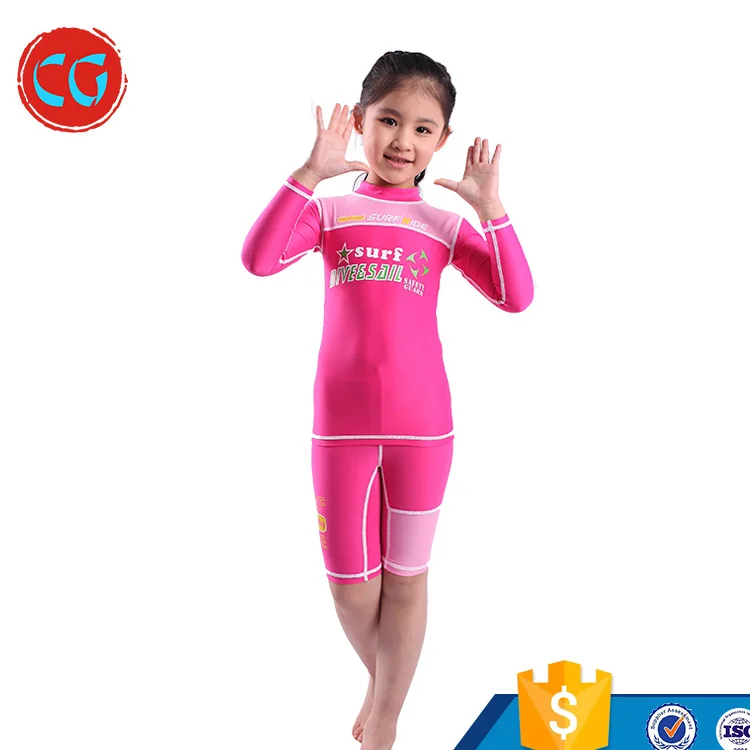 New Style Kids Swimsuit Full Body Sports Skins Long-sleeve One Piece Beach Wetsuits for Diving Swimming