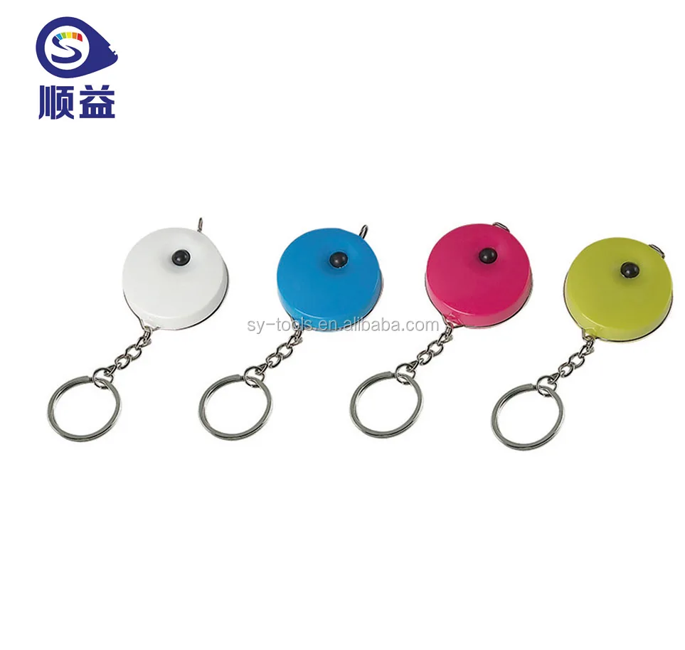 Colorful mini precise seamstress weight loss anthropometric measuring tape keyring gift tape measure