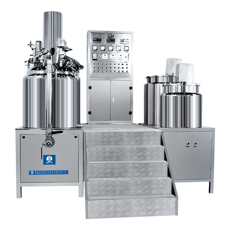 Cosmetic cream vacuum emulsion homogenizer mixer stainless steel liquid chemical mixing machine liquid soap making machine mixer