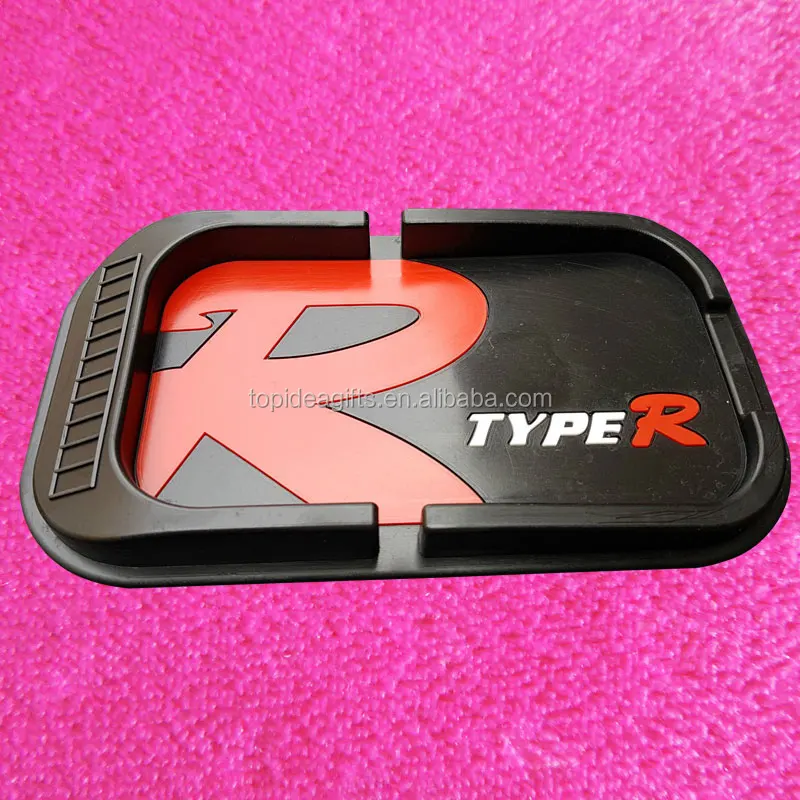Factory New design car accessories dashboard pvc phone holder anti slip mat with color raised logo Customized