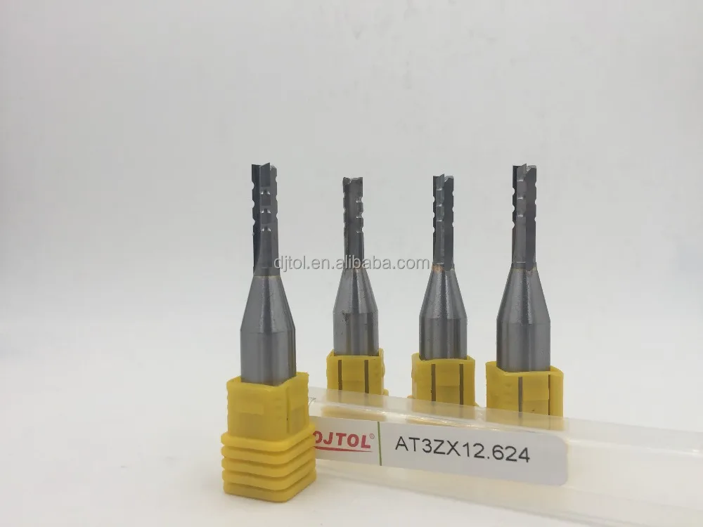 TCT solid carbide three flutes straight bits cutting MDF (tct series)
