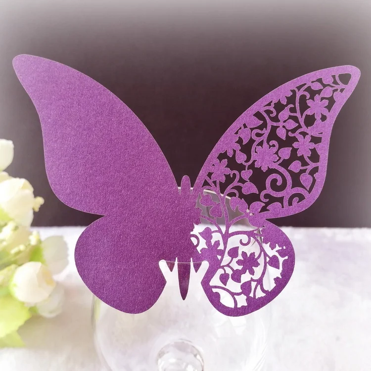 Butterfly Laser Cut Table Place Cards Table Name Card Paper Party Supplies Decoration