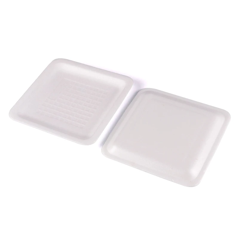 13.5*13.5cm ps material disposable plastic foam tray party snacks foam plate food grade eps material foam tray and for BBQ