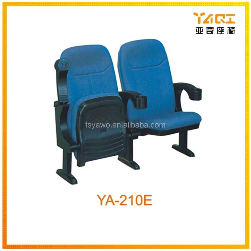 vip modern folding auditorium seating cinema theater assembly hall chair with movable cupholder YA-210E