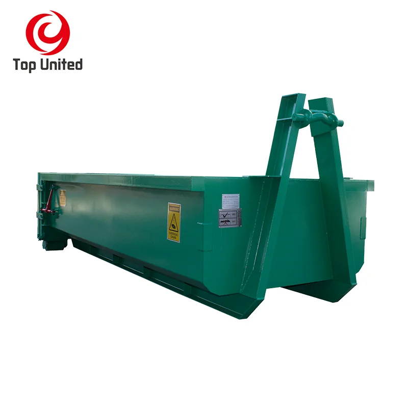 
6m3-40m3 cubic meters outdoor roll off on dumpster hooklifts hook lift bin 