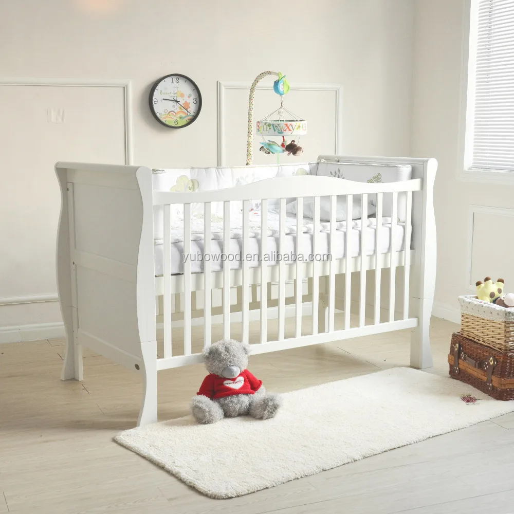 Solid Wooden Baby Sleigh Cotbed junior Bed seigh cot