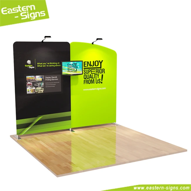 Tradeshow Booth Tension Fabric Display Backdrop TV Stand Display
