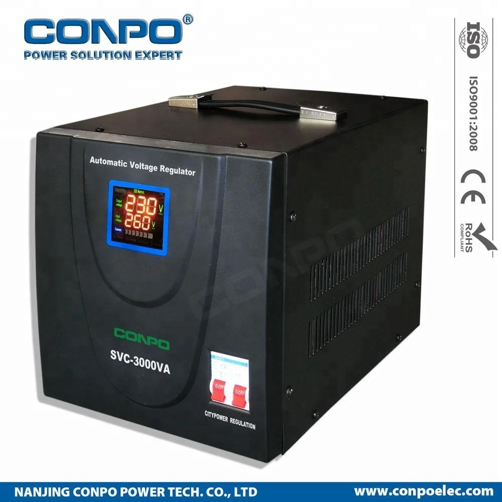 SVC-1500VA(LED) 1Phase Servo type AC Automatic Voltage stabilizer regulator AVR 220V/110VAC LED digital display