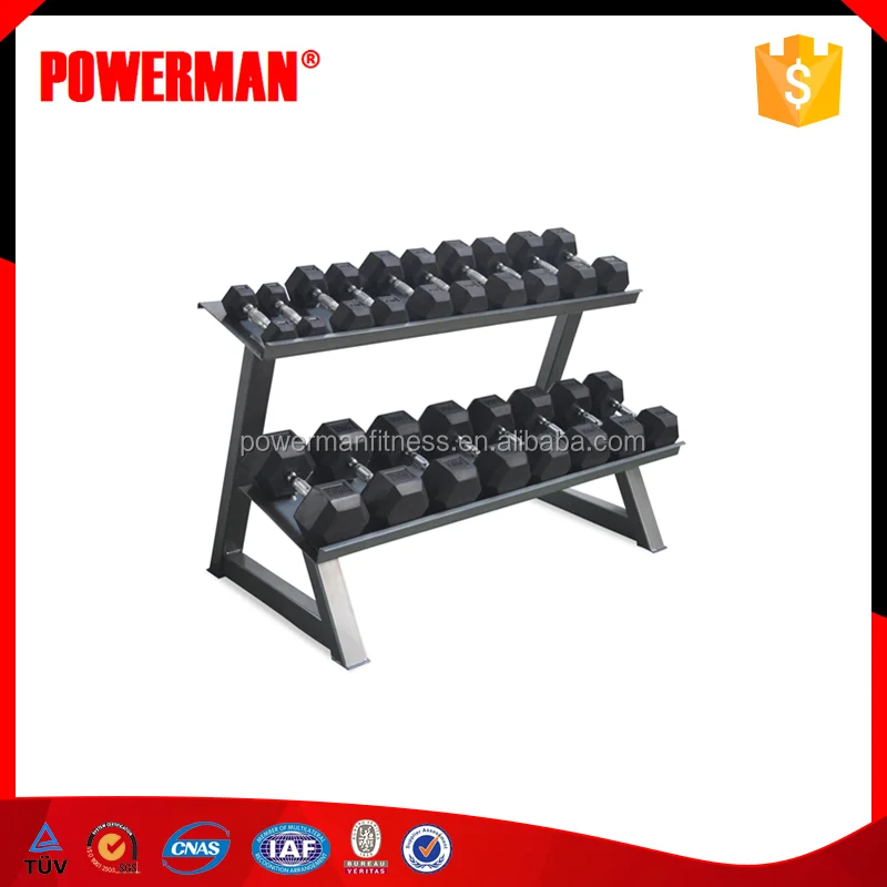 Gym Fitness Hex Rubber Dumbbell