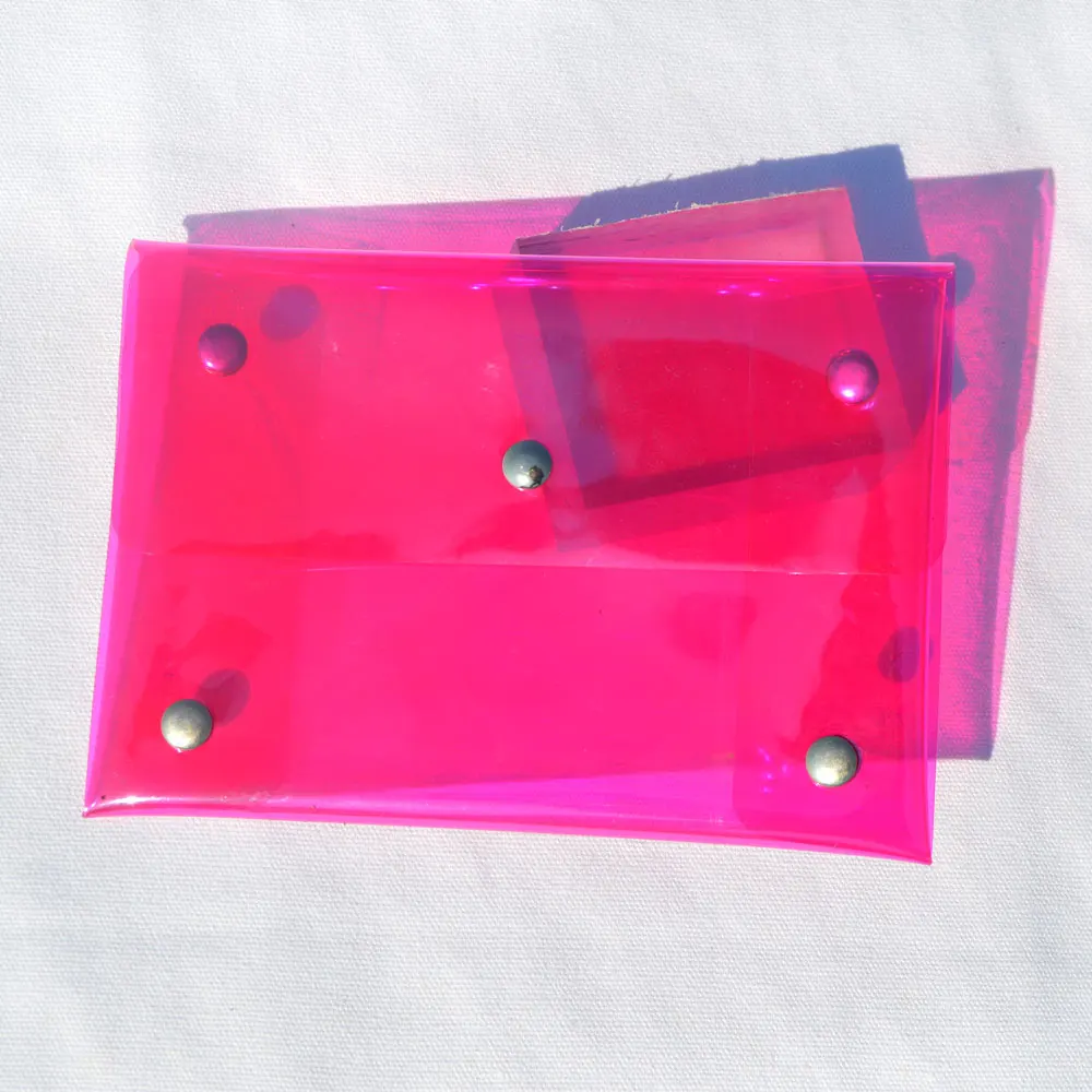 
PVC Envelope Bag Clear Purse Rainbow Laser Hologram Clutch 