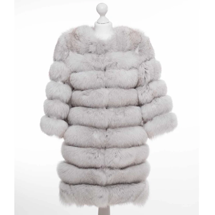 Fashion Beautiful Wholesale Custom Fur Coat Colorful Women Winter Warm Natural Removable Real Fox Fur Coat