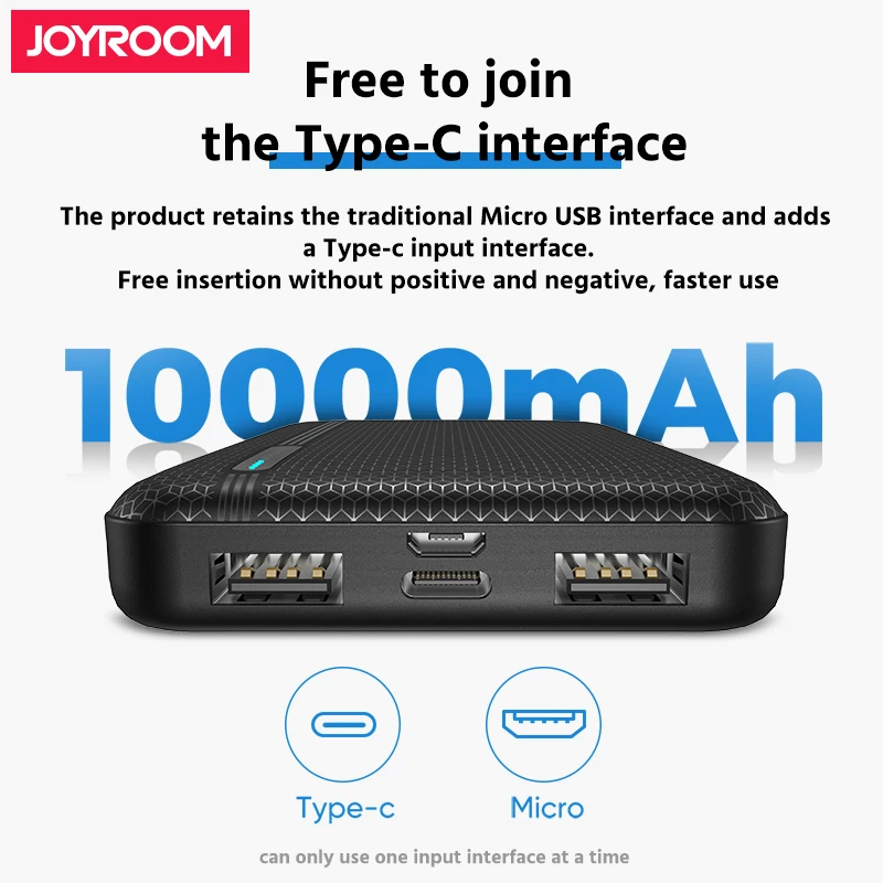 
Joyroom mobile phone slim mini portable charger powerbank 10000 mah 