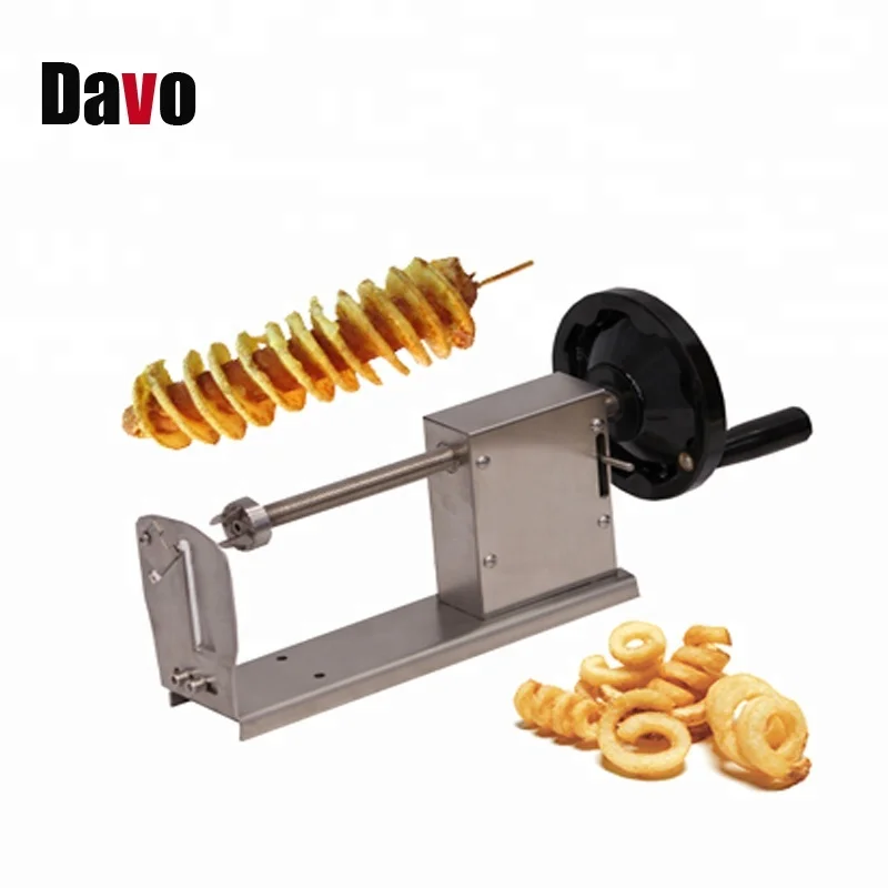 Stainless Steel Potato Carrot Crisp Cutting Machine  Potato Curly Fry Cutter