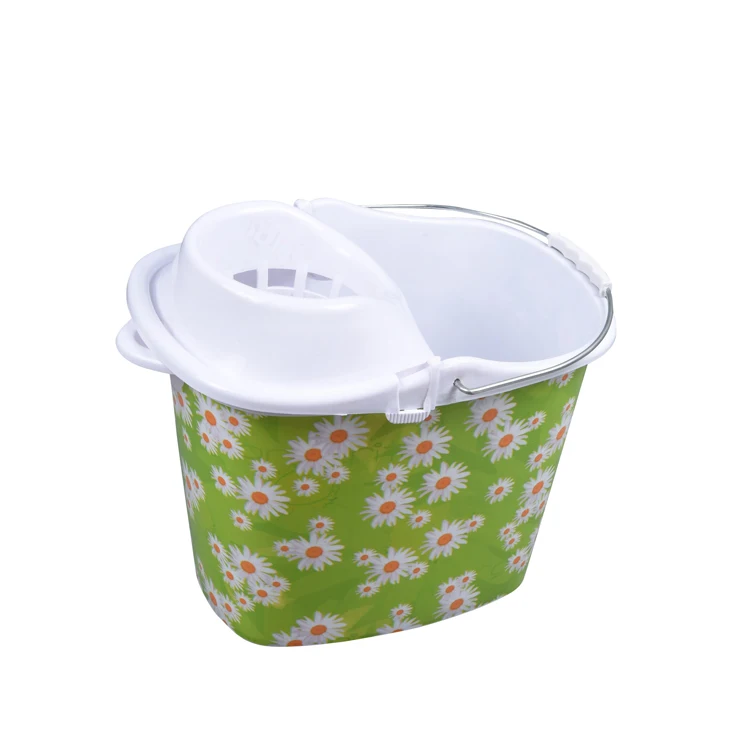 
Custom printed mop bucket Wholesale plastic bucket with tap wringer mop bucket with factory price 