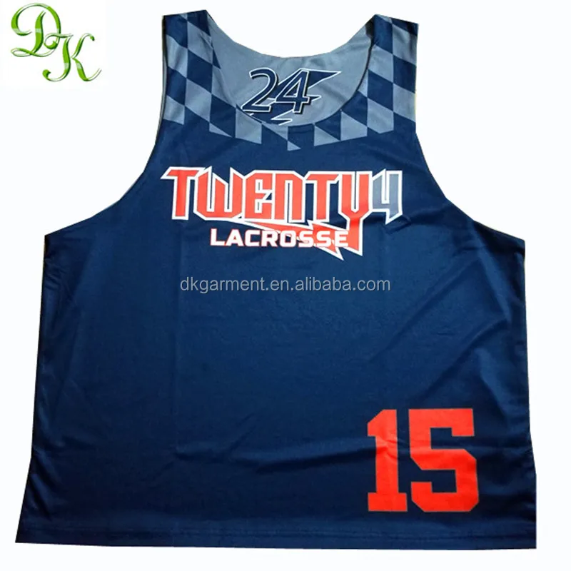 
Custom design reversible lacrosse pinnies 