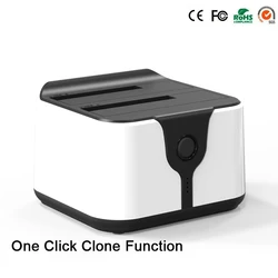 Hot Sale Blueendless 2 Bay Docking Usb To Sata Hard Disk Docking Station For 2.5 &3.5 Inch Sata Hdd