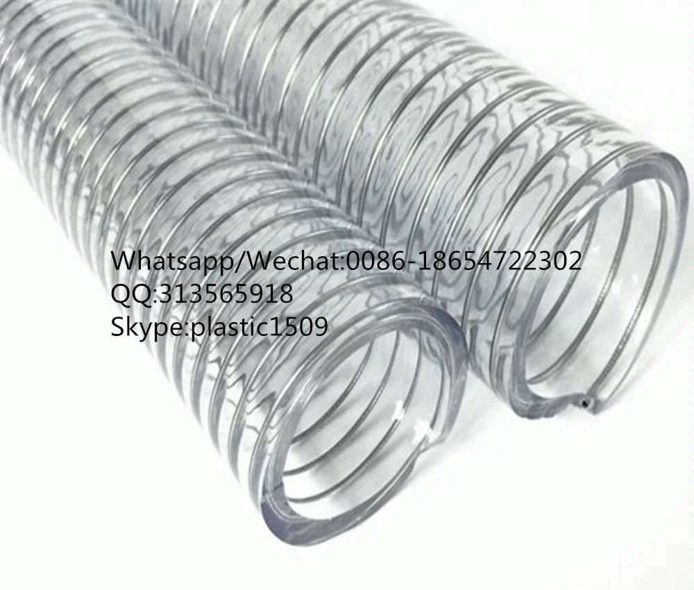 High Quality Transparent Clear Spring Hose PVC Steel Wire Reinforced PVC Thunder Hose