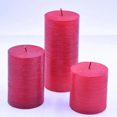 Hand Made Metallic Paraffin Pillar Candle